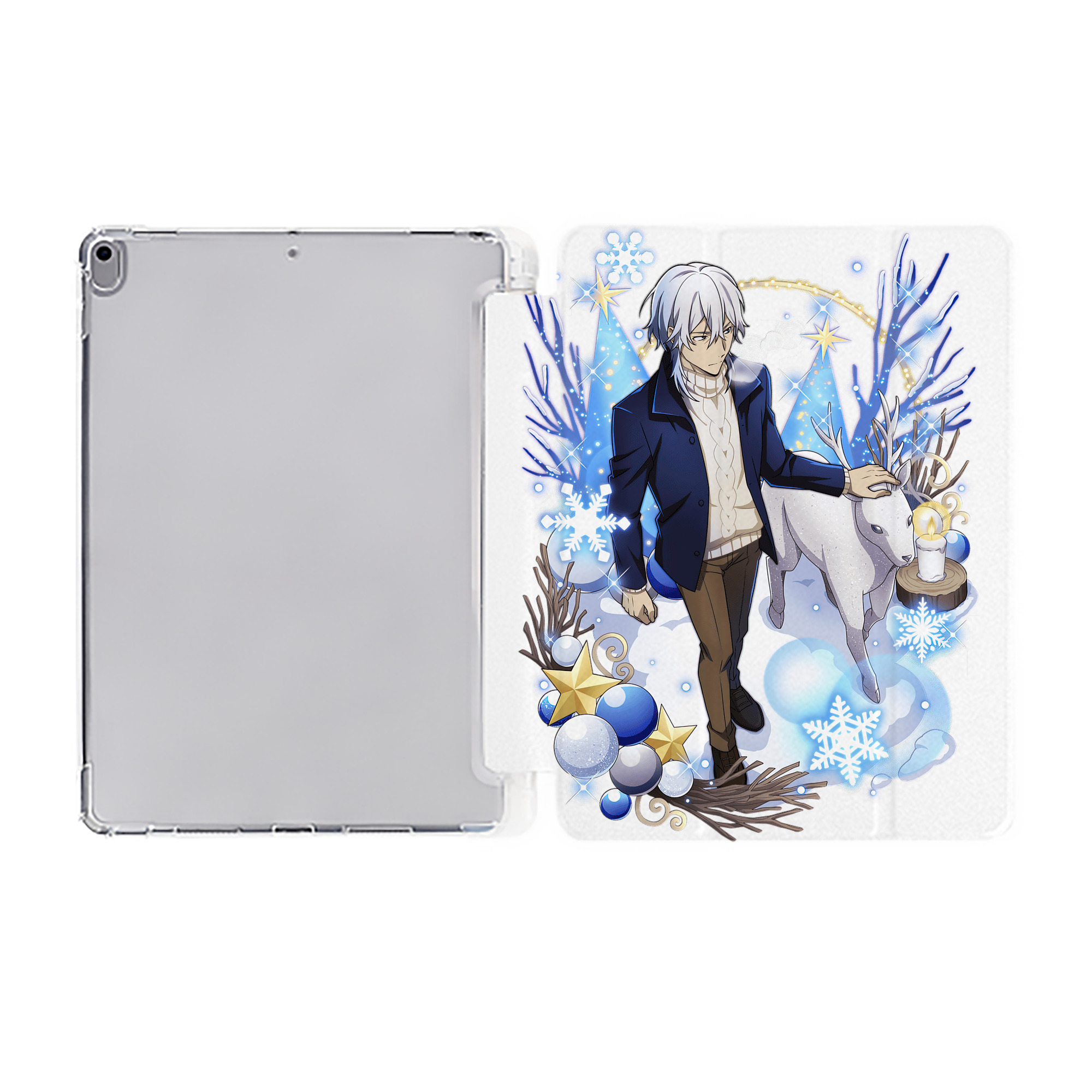 （画像用） 文豪ストレイドッグス Bungo Stray Dogs IPad ケース ペン収納付き 三つ折りスタンド PUレザー×シリコン 対応機種9.5/10.5/10.9インチ